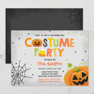 Cute Halloween Costume Party Spooktacular Kaart