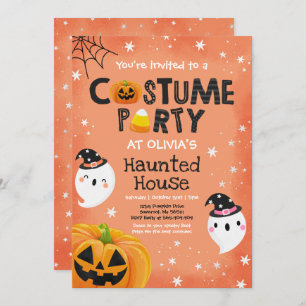 Cute Halloween Costume Party Spooktacular Kaart
