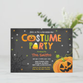 Cute Halloween Costume Party Spooktacular Kaart (Staand voorkant)