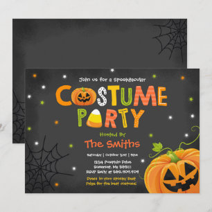 Cute Halloween Costume Party Spooktacular Kaart