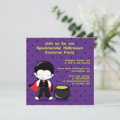 Cute Halloween costume vampire invitation (Debout devant)