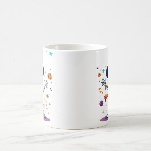 Cute halloween dancing skeleton mug (Centre)