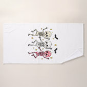 Cute Halloween Dancing Skeletons (Serviette de bain)