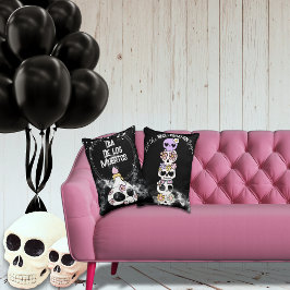 Cute Halloween Dia de Los Muertos Schedel Kussen