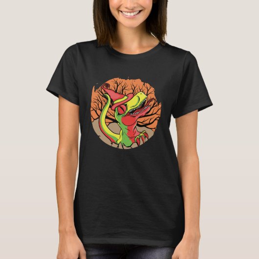 Cute Halloween Dino Rex T-shirt (Voorkant)