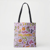 Cute Halloween Doodle Pattern Draagtas (Voorkant)
