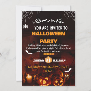 Cute Halloween-feest uitnodigingskaart Kaart