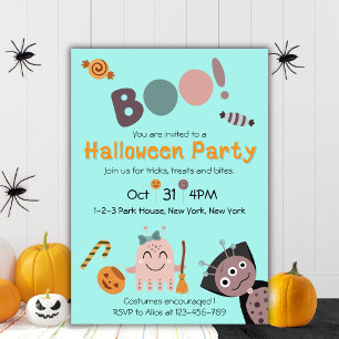 Cute Halloween-feestje Kaart