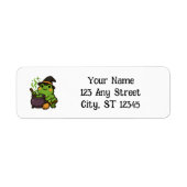 Cute Halloween Frog Etiket (Voorkant)