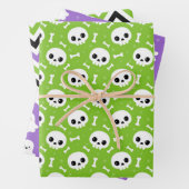 Cute Halloween Ghost and Skulls Patterns Inpakpapier Vel (In situ)