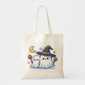 Cute Halloween Ghost Canvas tas (Voorkant)