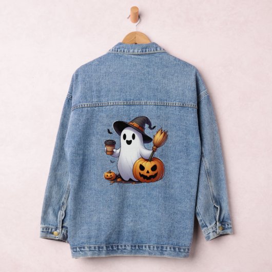 Cute Halloween ghost Denim Jacket (Hangar)