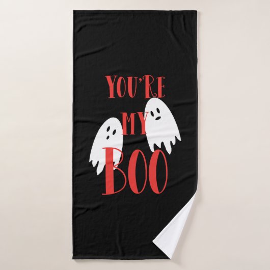 Cute Halloween Ghost Halloween Boo (Serviette de bain)