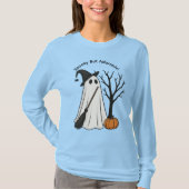 Cute Halloween Ghost Long Sleeve Tee Tshirt (Voorkant)