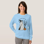 Cute Halloween Ghost Long Sleeve Tee Tshirt (Voorkant volledig)