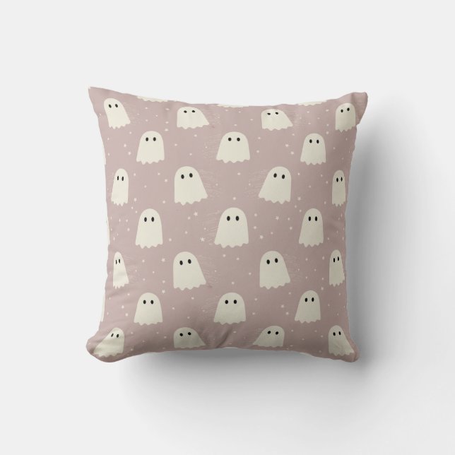 Cute Halloween Ghost Pattern Kussen (Voorkant)