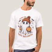 Cute Halloween Ghost & Pumpkin Shirt (Voorkant)