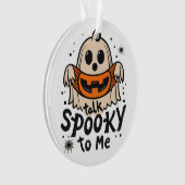 Cute Halloween Ghost Retro : Parlez Éffrayant avec (devant)
