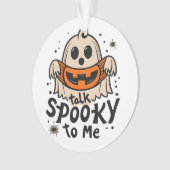 Cute Halloween Ghost Retro : Parlez Éffrayant avec (devant)