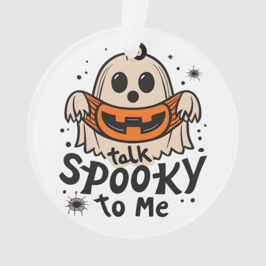 Cute Halloween Ghost Retro : Parlez Éffrayant avec (devant)