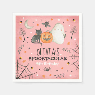 Cute Halloween Ghost Spooktacular Birthday Decor Servet