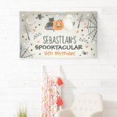 Cute Halloween Ghost Spooktacular Birthday Decor Spandoek (Insitu)