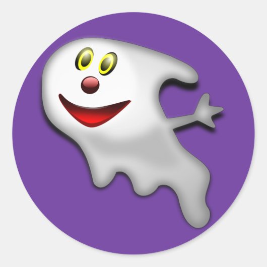 Cute Halloween Ghost Sticker (Voorkant)
