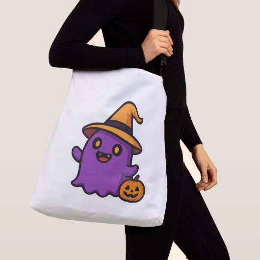 Cute Halloween Ghost Sticker Crossbody Tas (Dichtbij)
