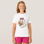 Cute Halloween Ghost T-shirt (Voorkant volledig)
