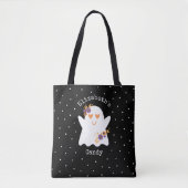 Cute Halloween Ghost Trick or treat Snoep Draagtas (Voorkant)