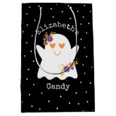Cute Halloween Ghost Trick or treat Snoep Medium Cadeauzakje (Voorkant)
