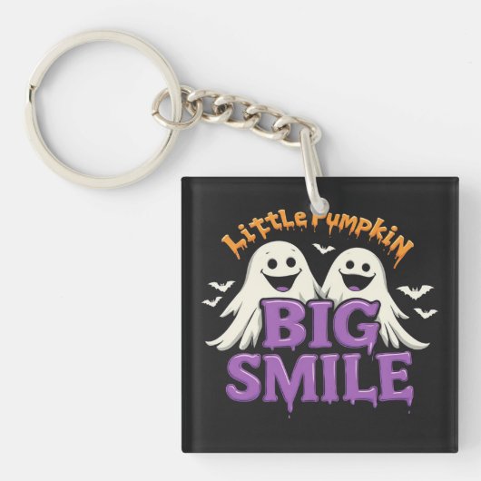 Cute Halloween Ghosts and Bats Sleutelhanger (voorkant)