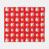 Cute Halloween Ghosts Fleece Deken (Voorkant (Horizontaal))