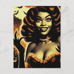Cute Halloween Girl Briefkaart
