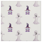 Cute Halloween Gnome Ghost Patroon Stof (Swatch)
