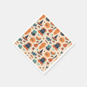 Cute Halloween Gravestone & Cauldrons Servet (Hoek)