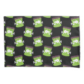 Cute Halloween Green Frankenstein Monster Pattern Kussensloop (Voorkant)