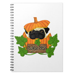 Cute Halloween Herfst Pug Pugkin Pumpkin Patch Notitieboek