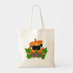 Cute Halloween Herfst Pug Pugkin Pumpkin Patch Tote Bag