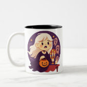 Cute Halloween Horror Witch Mug – Spooky Ghosts &  (Gauche)