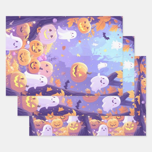 Cute Halloween Inpakpapier Vel (Set)