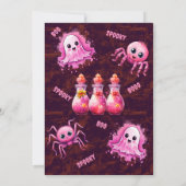 Cute Halloween Invitation pour enfants (Dos)