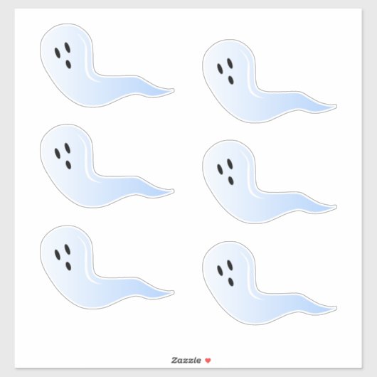 Cute Halloween Iridescent Ghost Set van 6 Stickers (Vel)