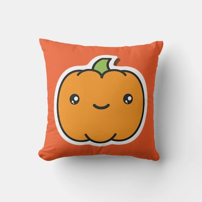 Cute Halloween Jack-o-lantern Argyle Kussen (Voorkant)