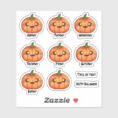Cute Halloween Jack O Lantern Weekly Planner Sticker (Vel)