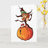 Cute Halloween Kaart (Gele Bloem)