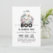 Cute Halloween Little Boo Invitation Baby shower (Debout devant)