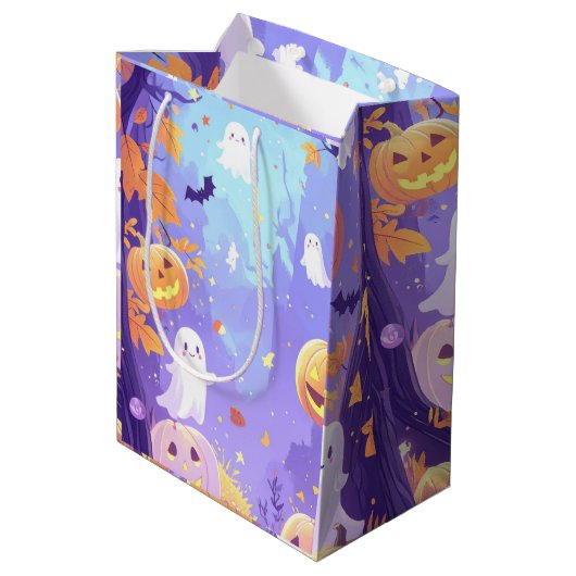 Cute Halloween Medium Cadeauzakje (Achterkant Gekanteld)