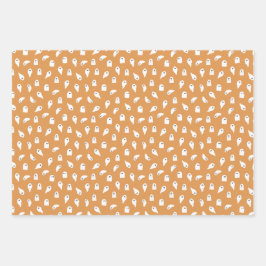 Cute Halloween Modern Pastel Ghost Gift Wrap Inpakpapier Vel