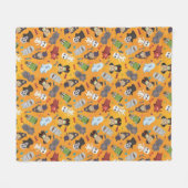 Cute Halloween Monsters Pattern Fleece Deken (Voorkant (Horizontaal))